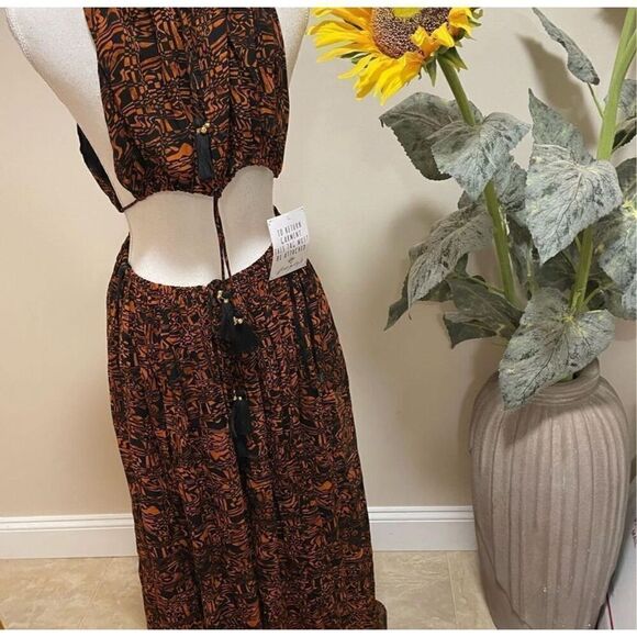 Free People Holy Smokes Printed Maxi Dress Size S - Picture 5 of 9